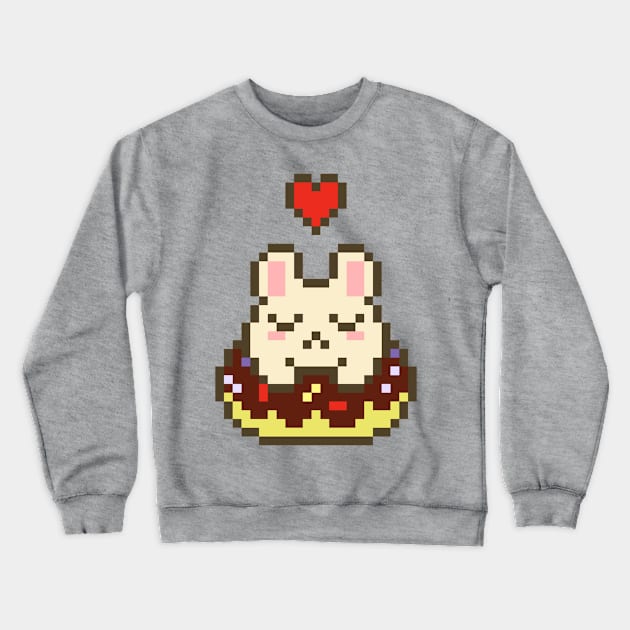 Bunny Donut Love Crewneck Sweatshirt by Contentarama